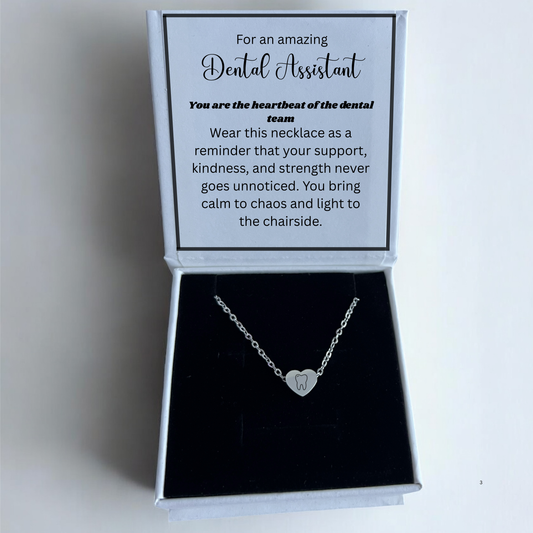 Dainty Heart Tooth Necklace Pendant