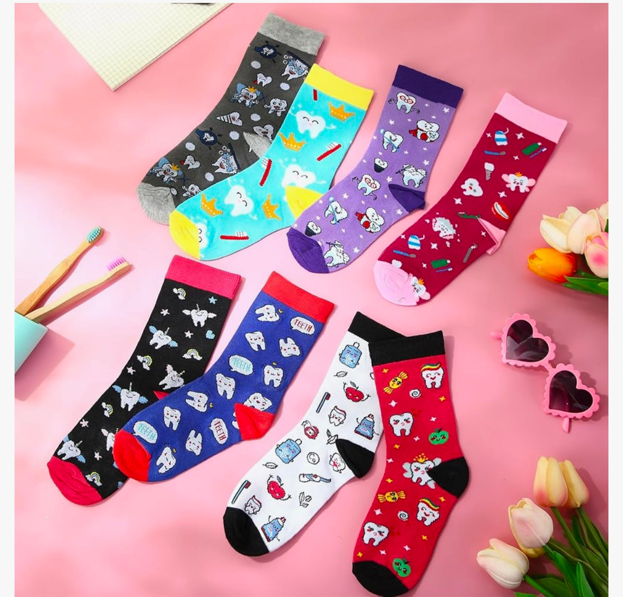 SURPRISE Dental Themed Socks (1pair)
