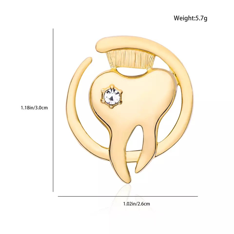 Toothbrush Pin Tooth and Toothbrush Lapel Pin – Dental Crazed
