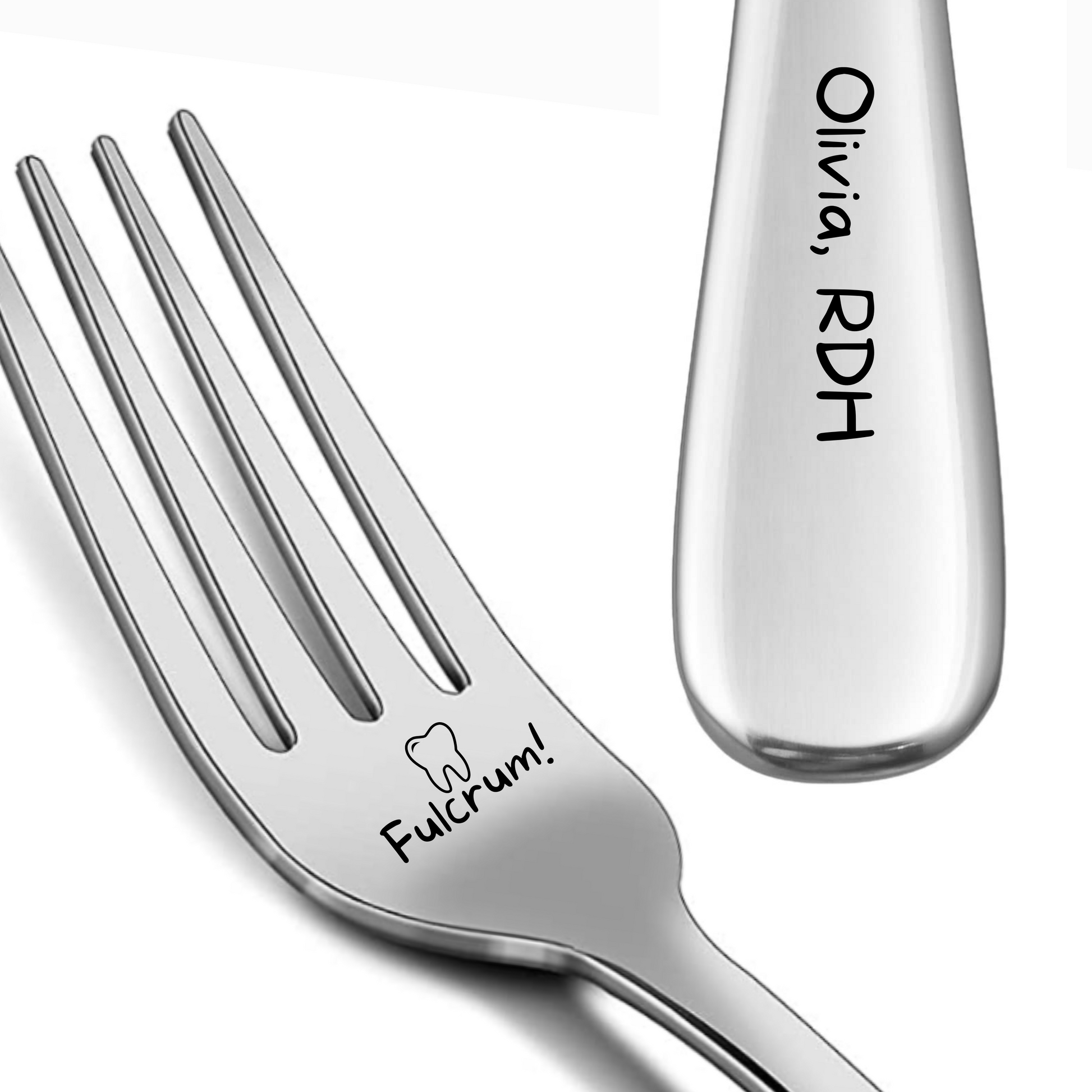 Personalized Funny Laser Engraved Dental Fork - Dental Crazed