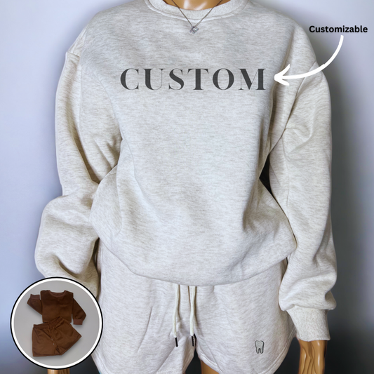 PERSONALIZED Sweat Short SET Loungewear - Dental Crazed