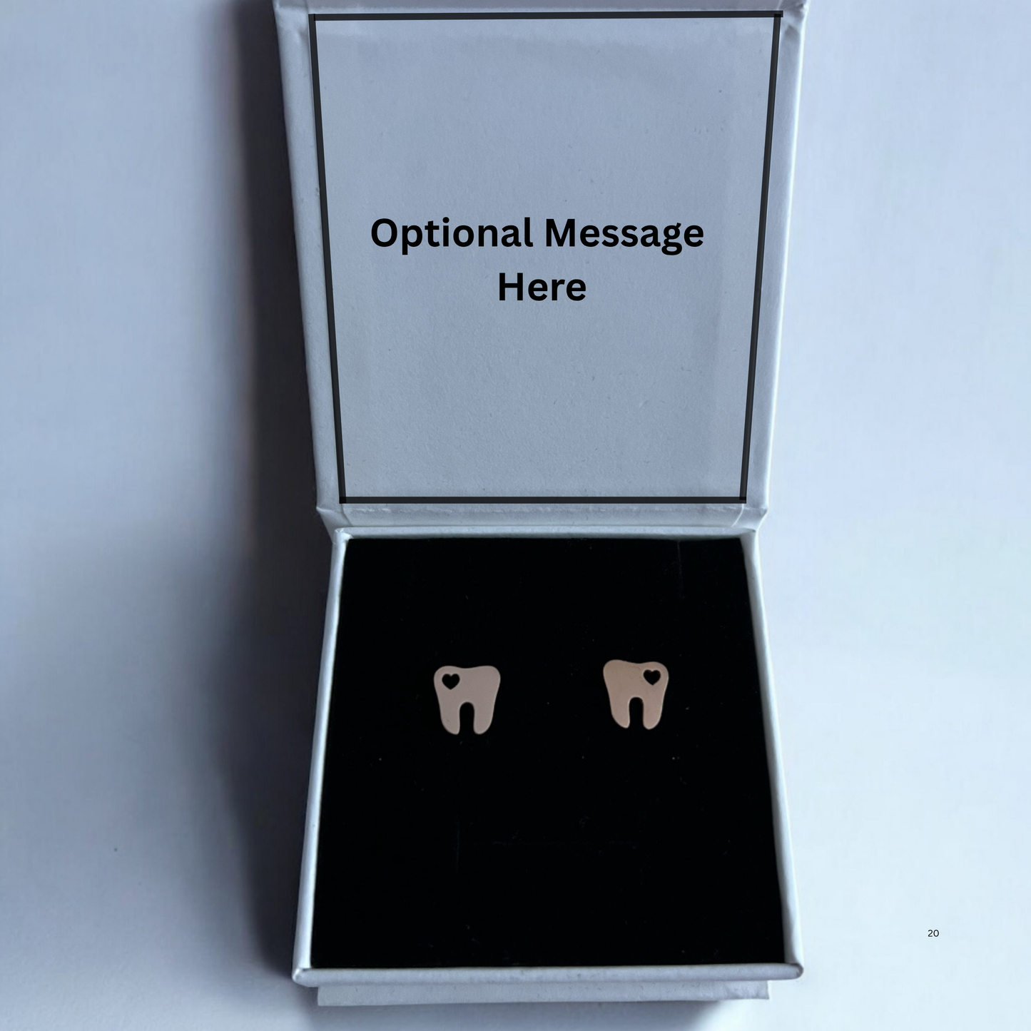 Hollow Heart Tooth Stud Earrings