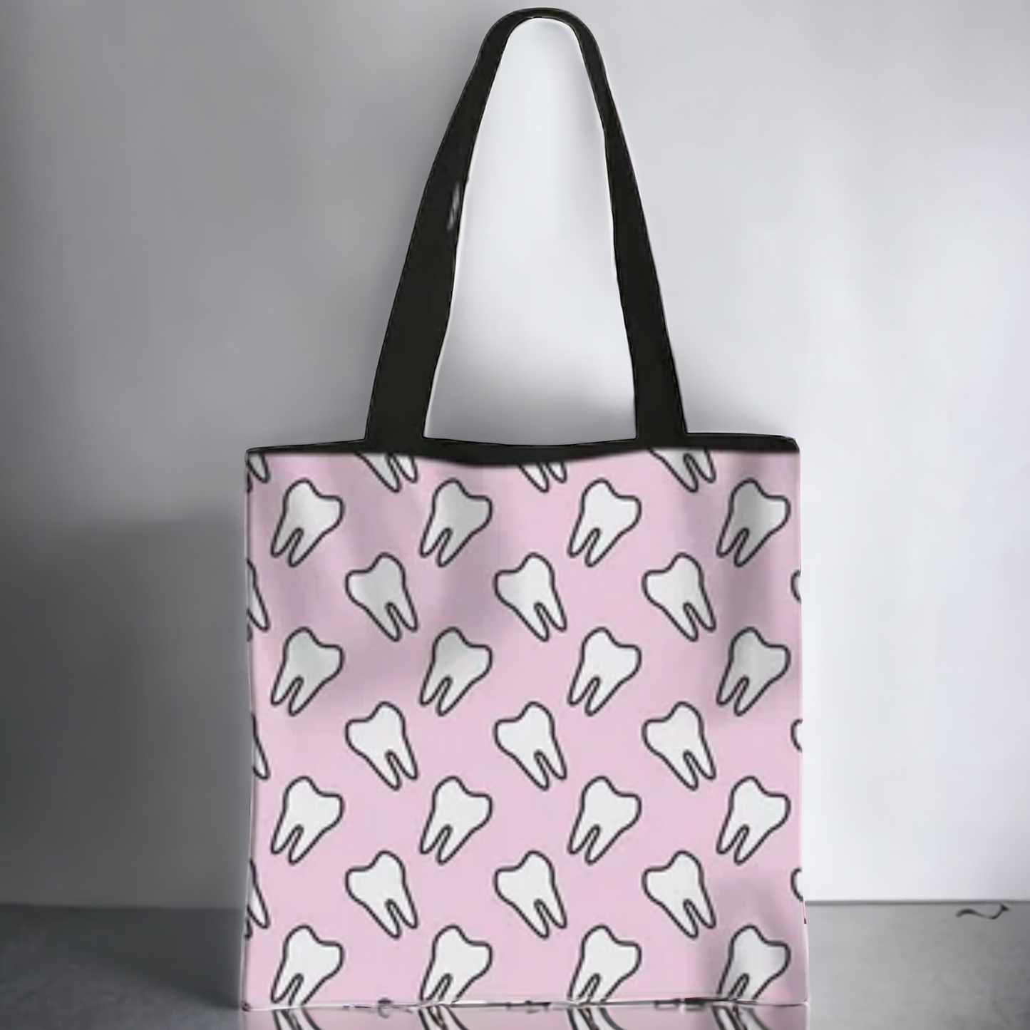 Tooth Tote Bag - Dental Crazed Pink