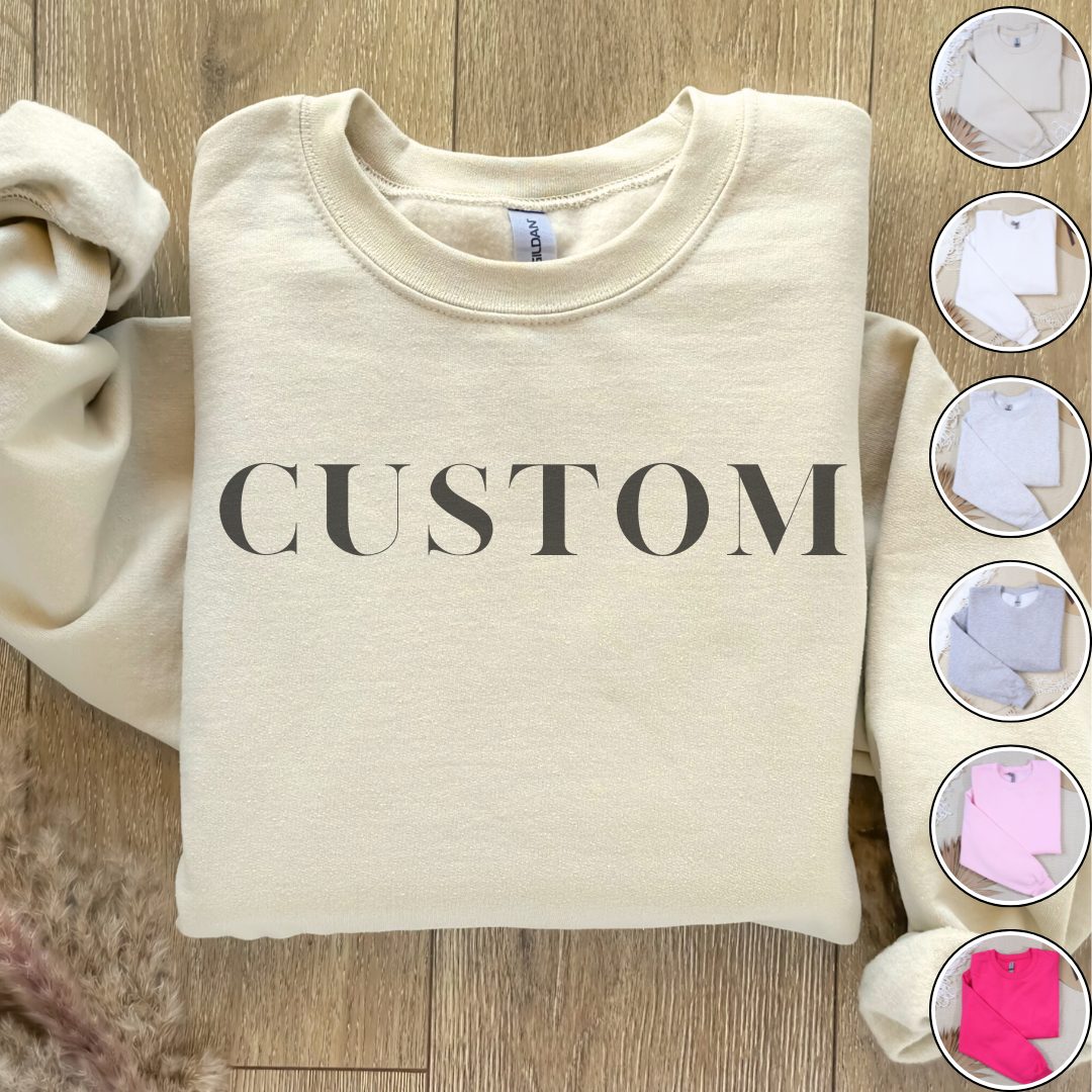 CUSTOM Crewneck Sweatshirt - Dental Crazed Sand / S