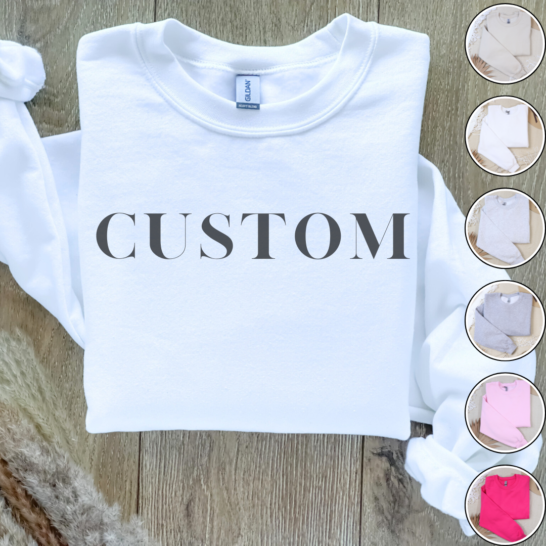 CUSTOM Crewneck Sweatshirt - Dental Crazed White / S