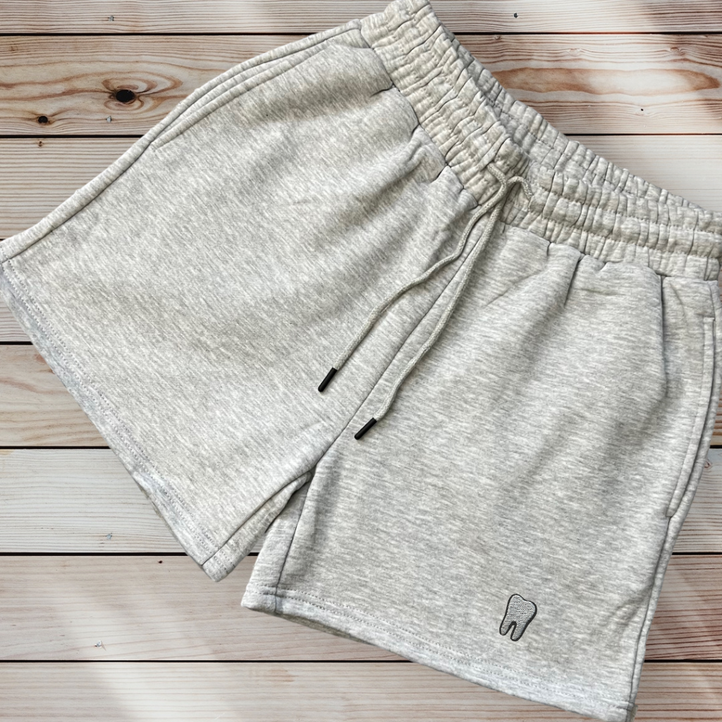 Tooth Sweat Shorts - Dental Crazed Gray / XS