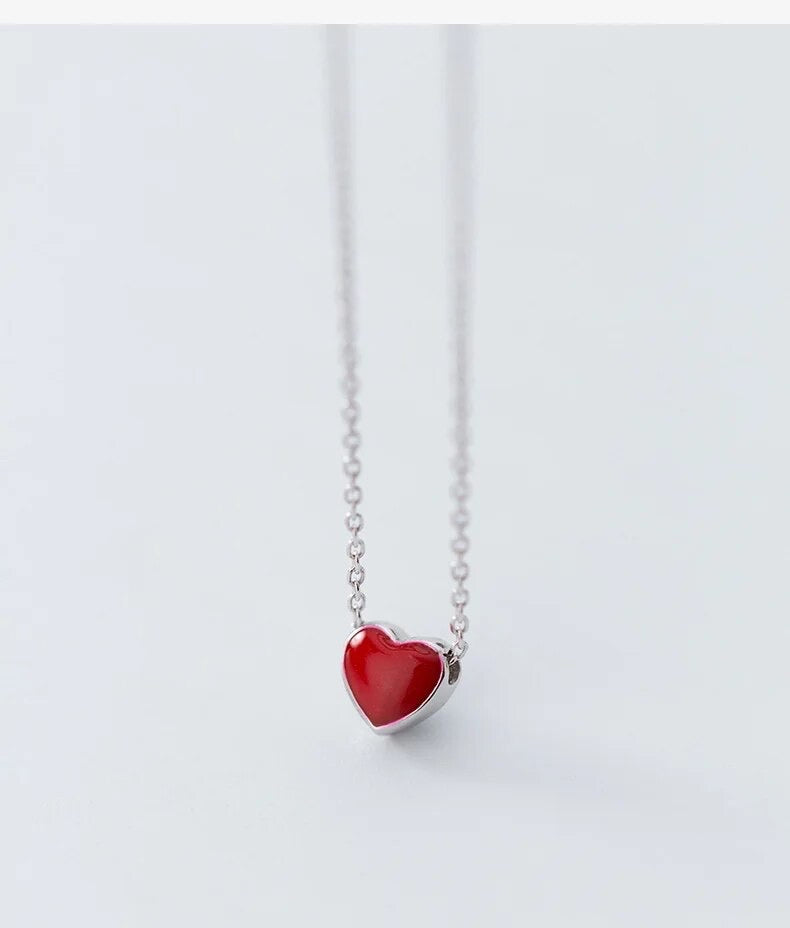 Dainty Red Heart Necklace - Dental Crazed