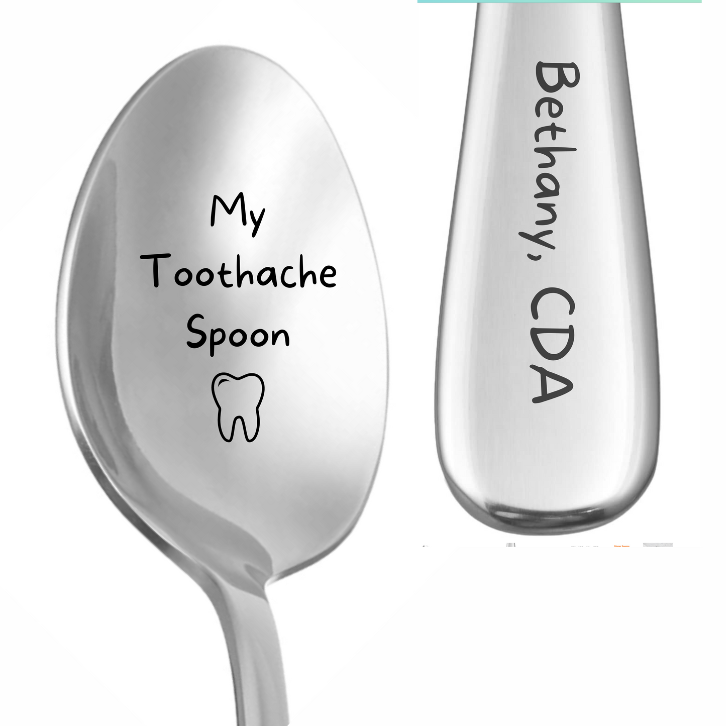 Personalized Funny Laser Engraved Dental Spoon - Dental Crazed