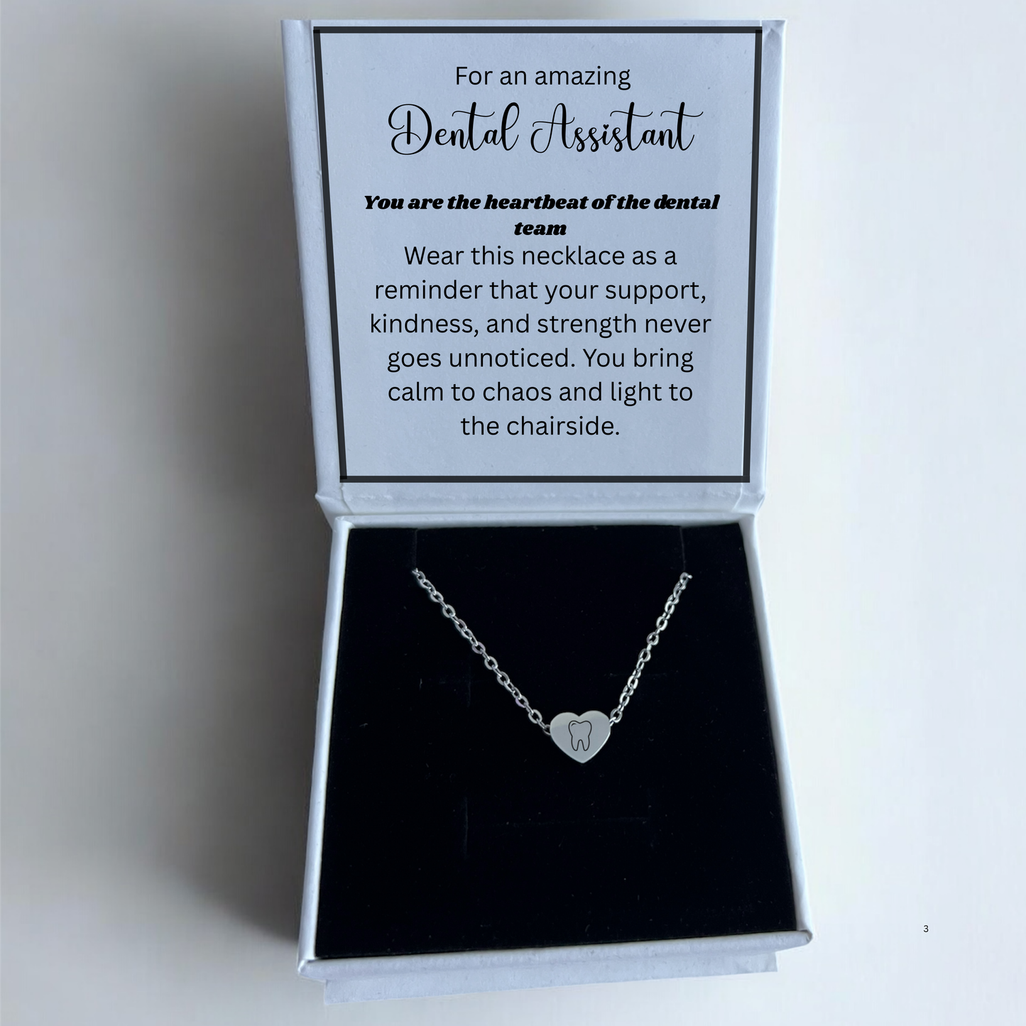 Dainty Heart Tooth Necklace Pendant