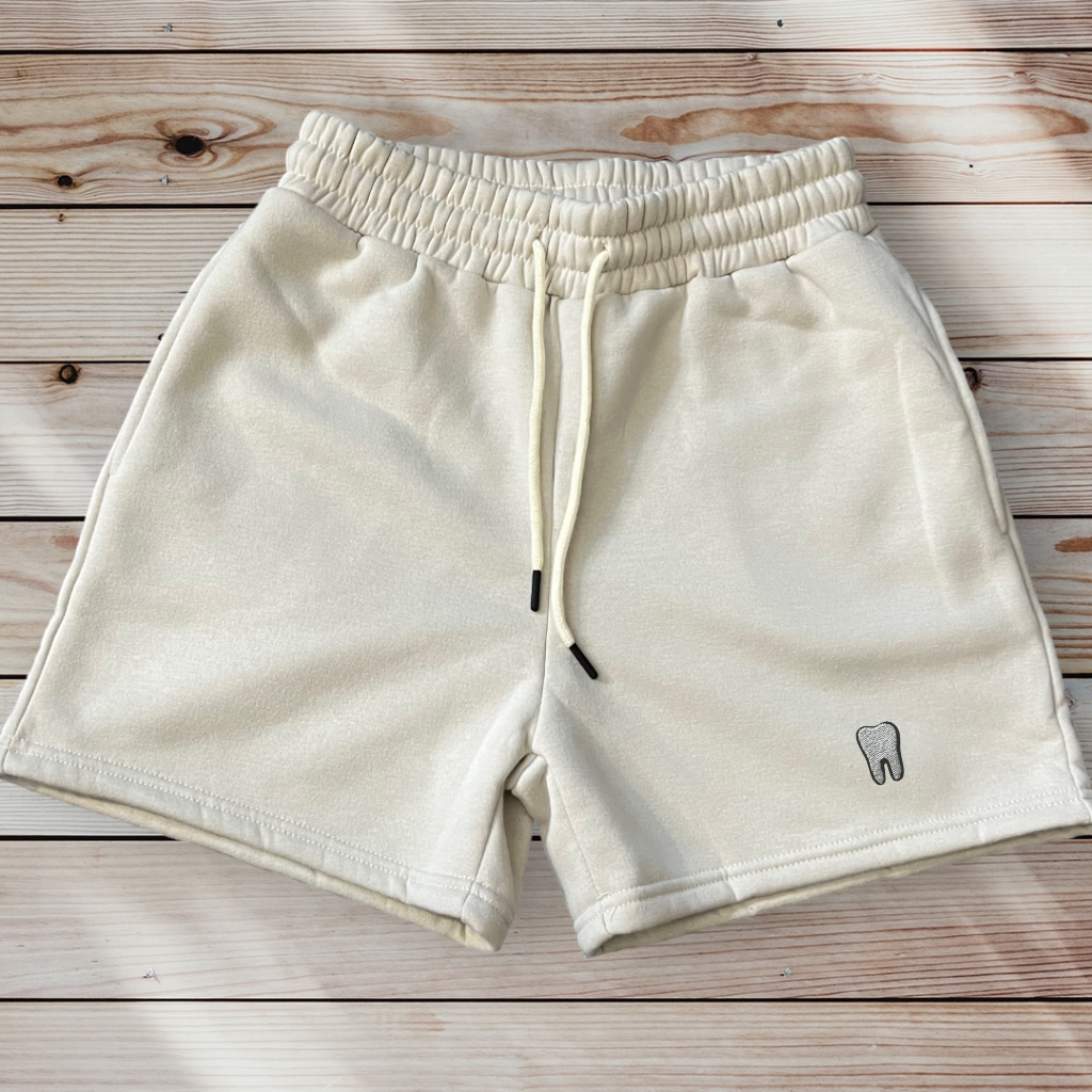 Tooth Sweat Shorts - Dental Crazed Off White / XS