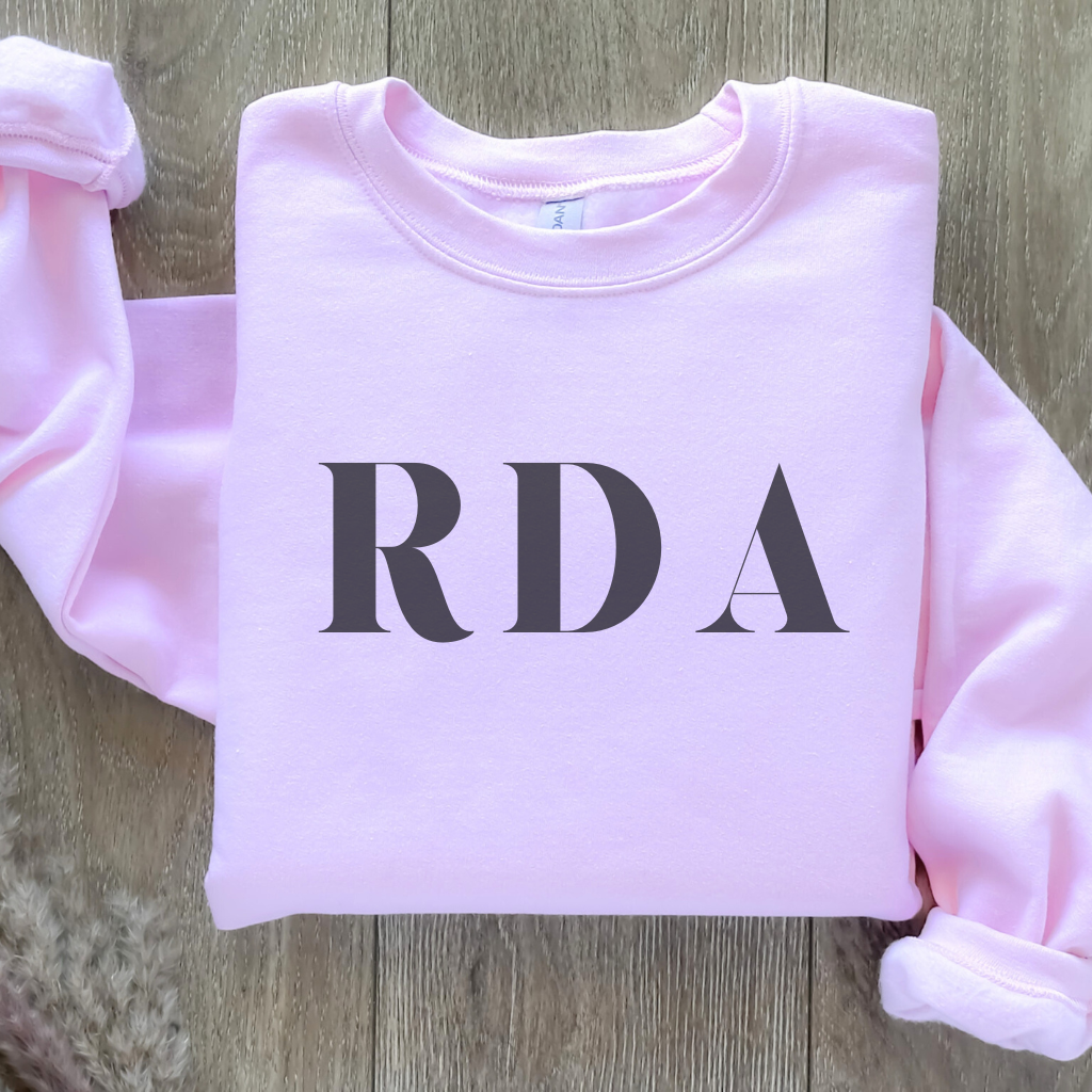 RDA Crewneck Sweatshirt - Dental Crazed Light Pink / S