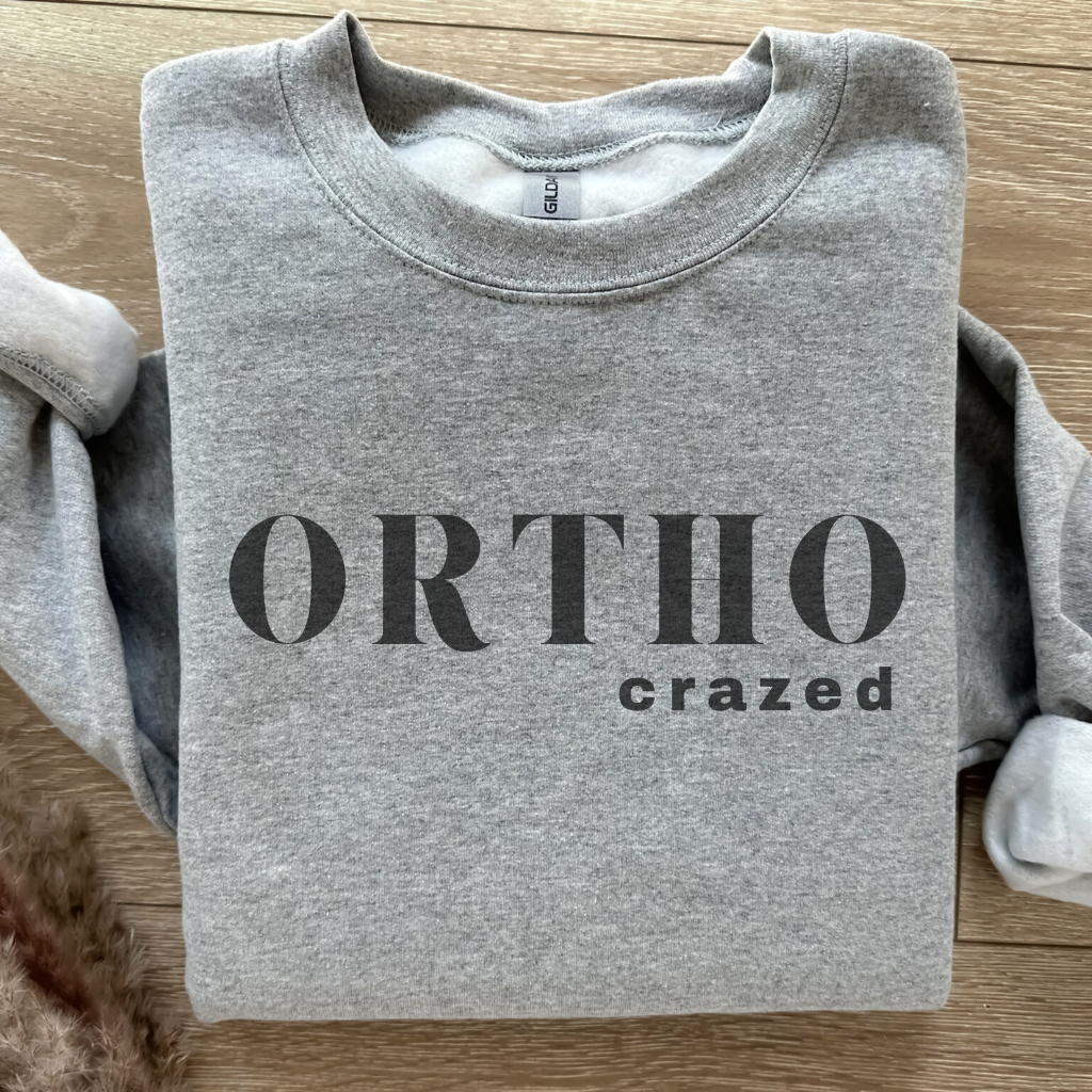 ORTHO crazed Crewneck Sweatshirt - Dental Crazed Sports Gray / S