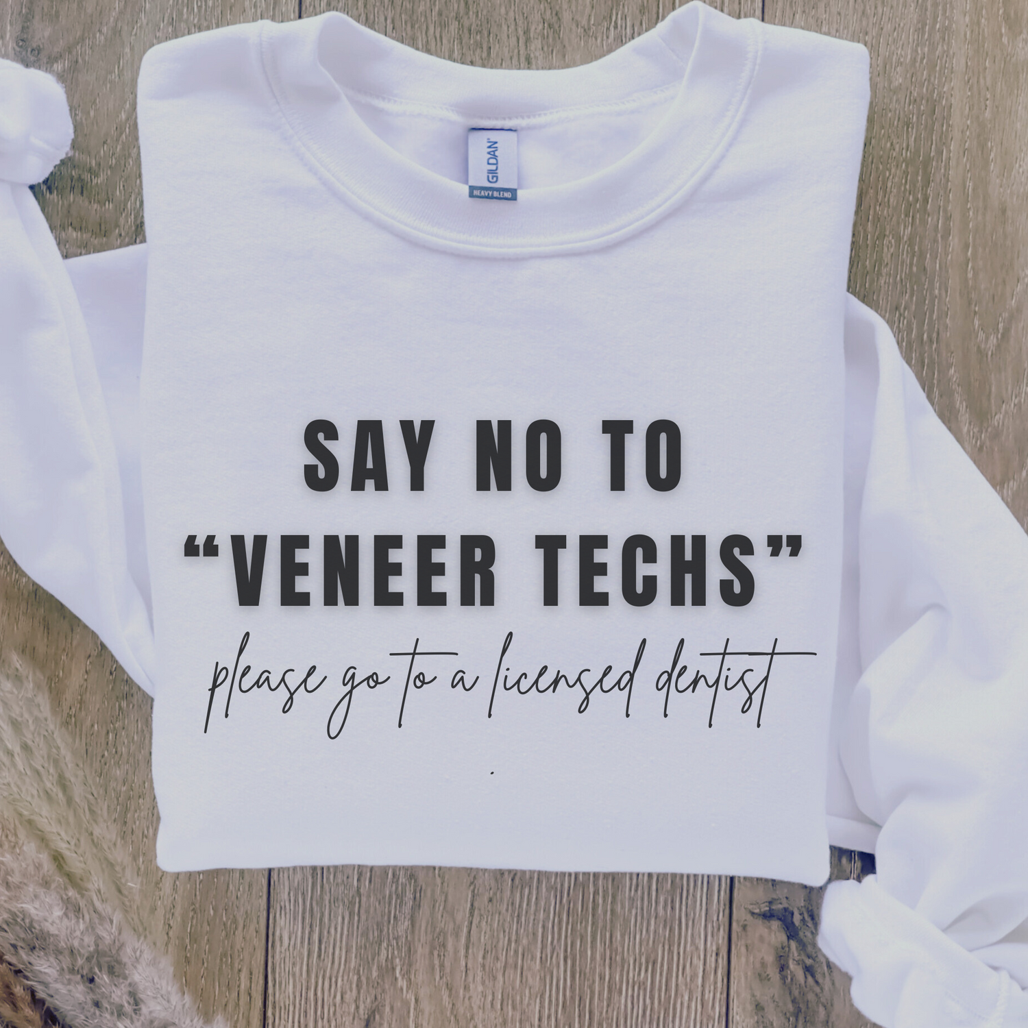 "VENEER TECH" Crewneck Sweatshirt - Dental Crazed S