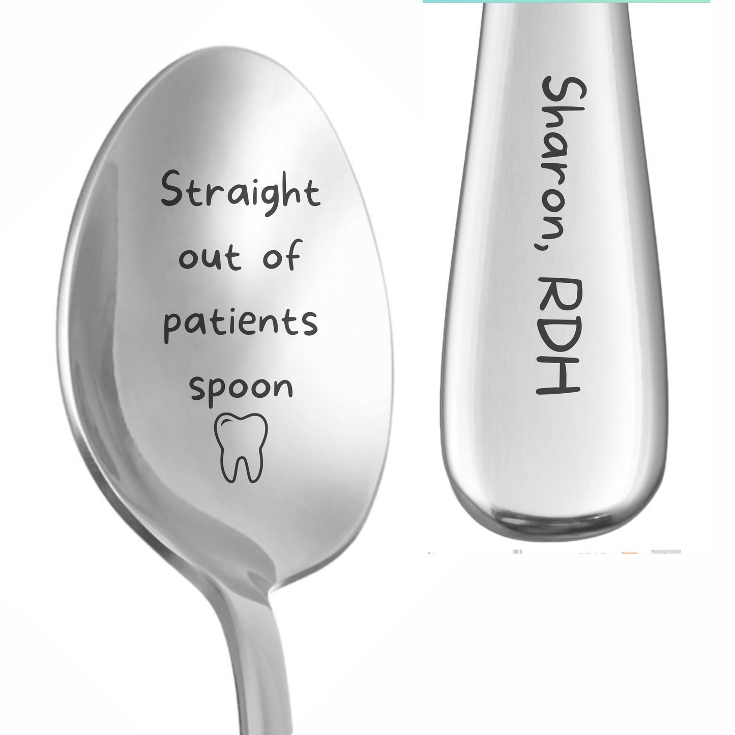 Personalized Funny Laser Engraved Dental Spoon - Dental Crazed