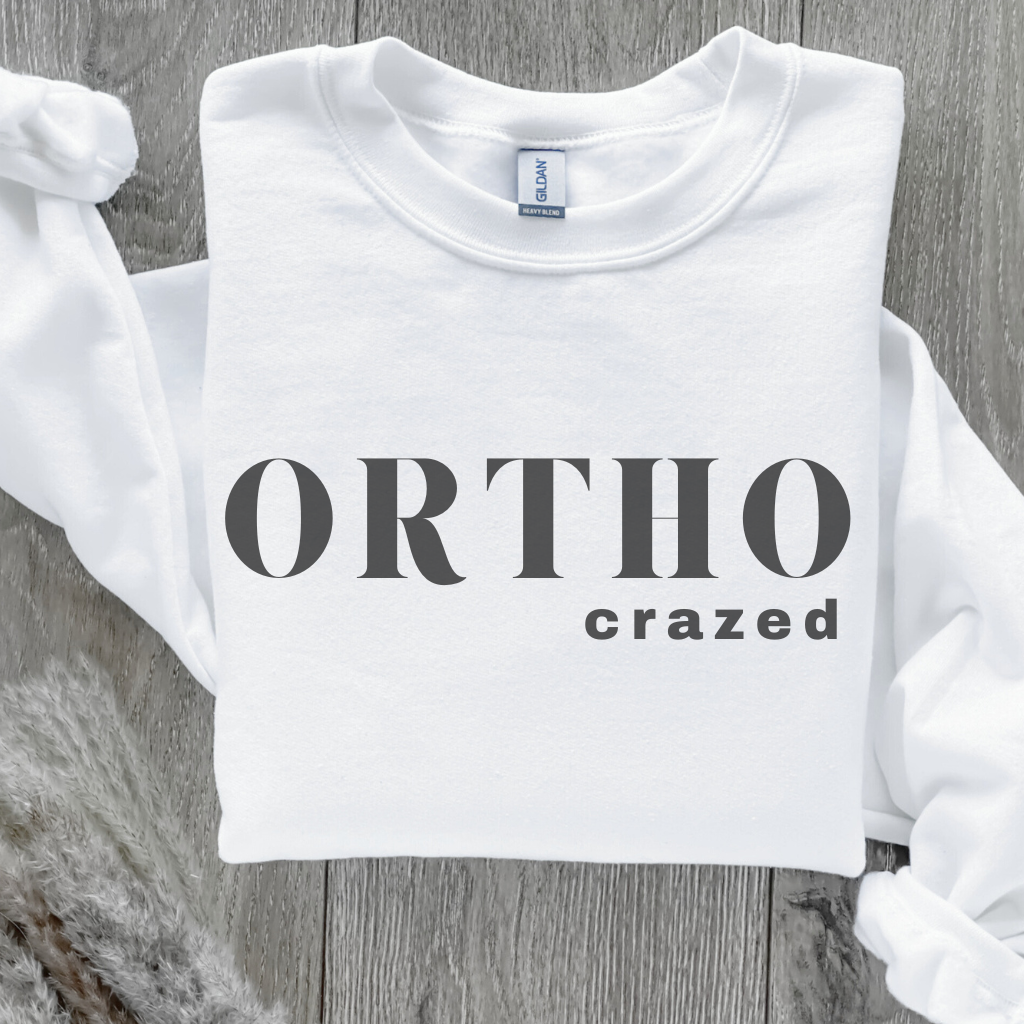 ORTHO crazed Crewneck Sweatshirt - Dental Crazed White / S