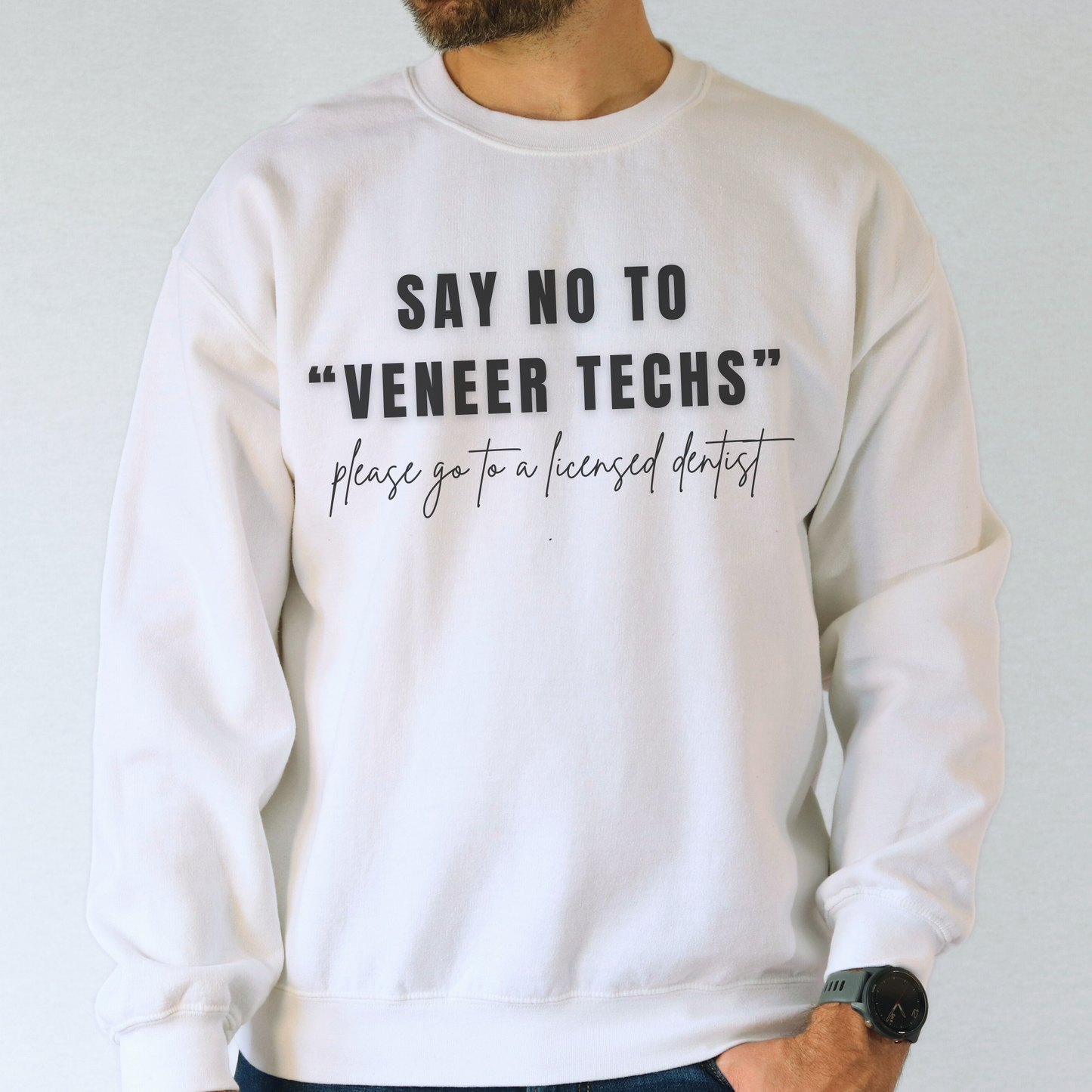 "VENEER TECH" Crewneck Sweatshirt - Dental Crazed