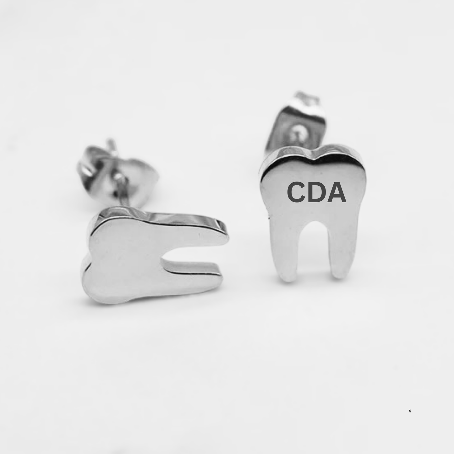 Personalizable Dainty Tooth Stud Earrings