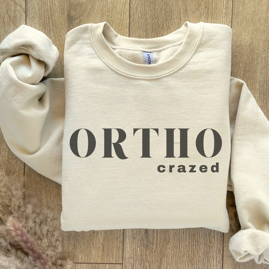 ORTHO crazed Crewneck Sweatshirt - Dental Crazed Sand / S