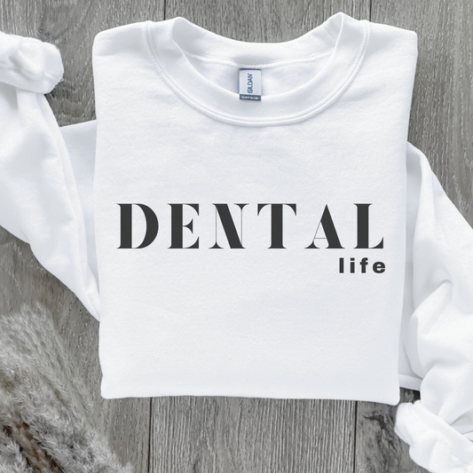 DENTAL life Crewneck Sweatshirt - Dental Crazed White / S