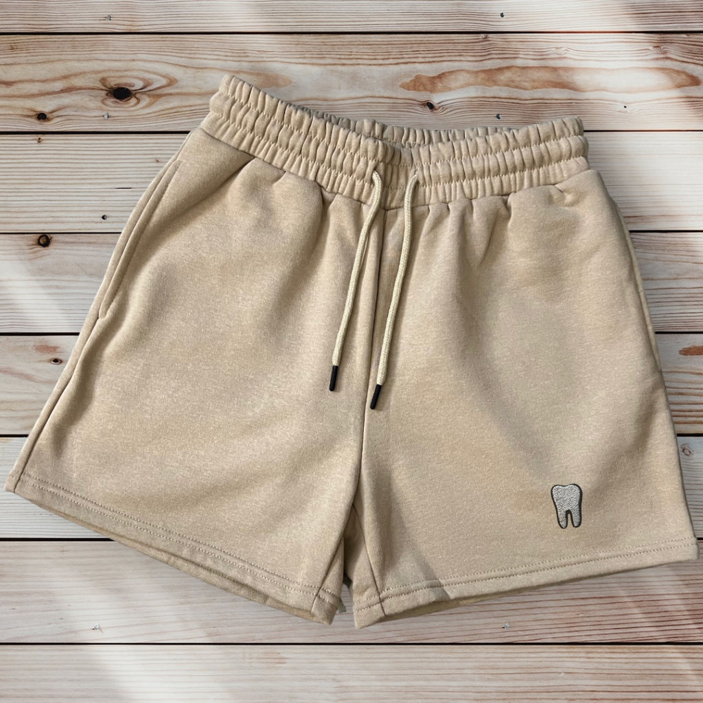 Tooth Sweat Shorts - Dental Crazed Taupe / XS