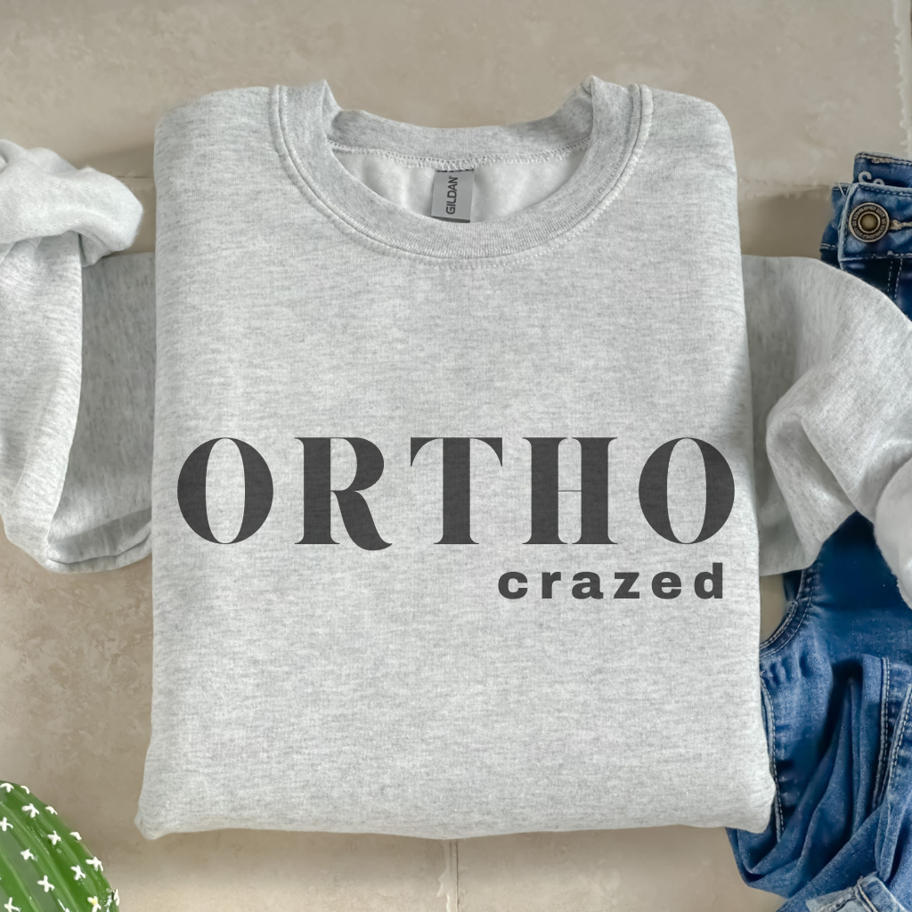 ORTHO crazed Crewneck Sweatshirt - Dental Crazed Ash / S