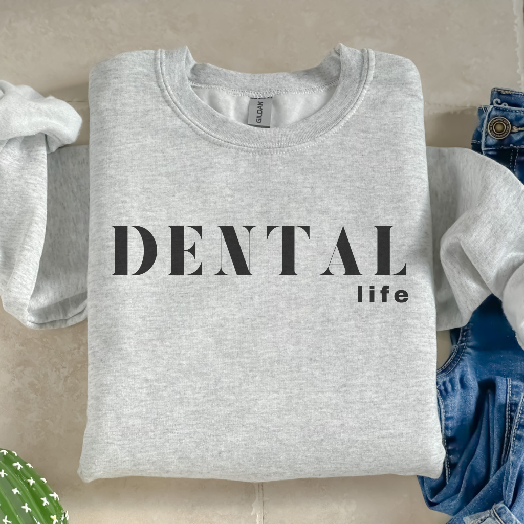 DENTAL life Crewneck Sweatshirt - Dental Crazed Ash / S