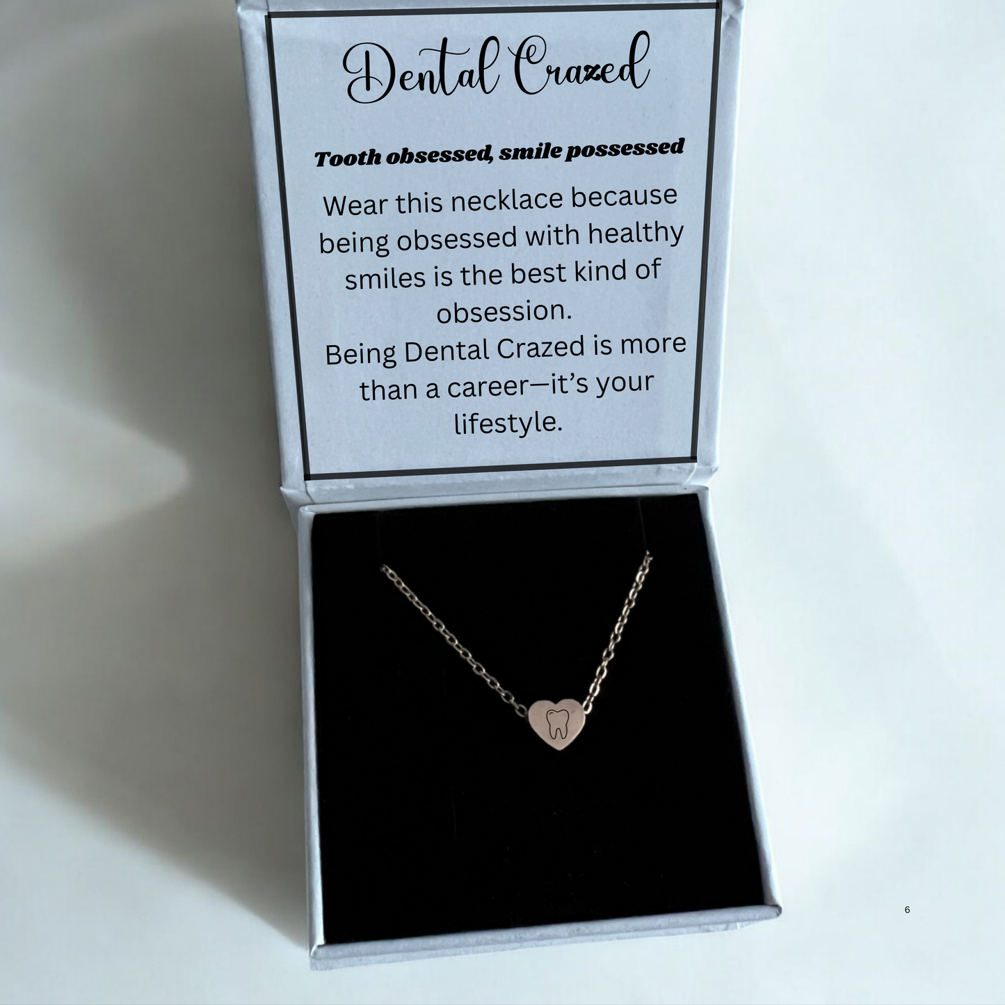 Dainty Heart Tooth Necklace Pendant