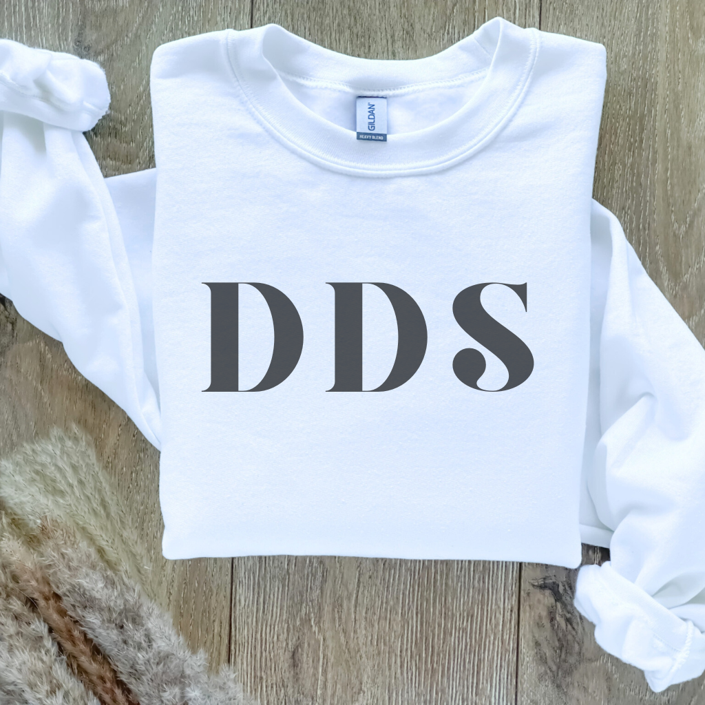 DDS Crewneck Sweatshirt - Dental Crazed White / S