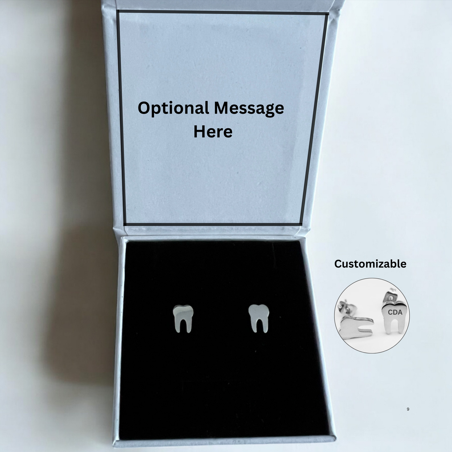 Personalizable Dainty Tooth Stud Earrings