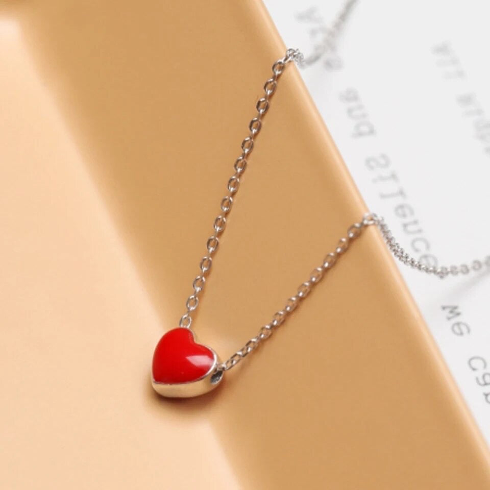 Dainty Red Heart Necklace - Dental Crazed