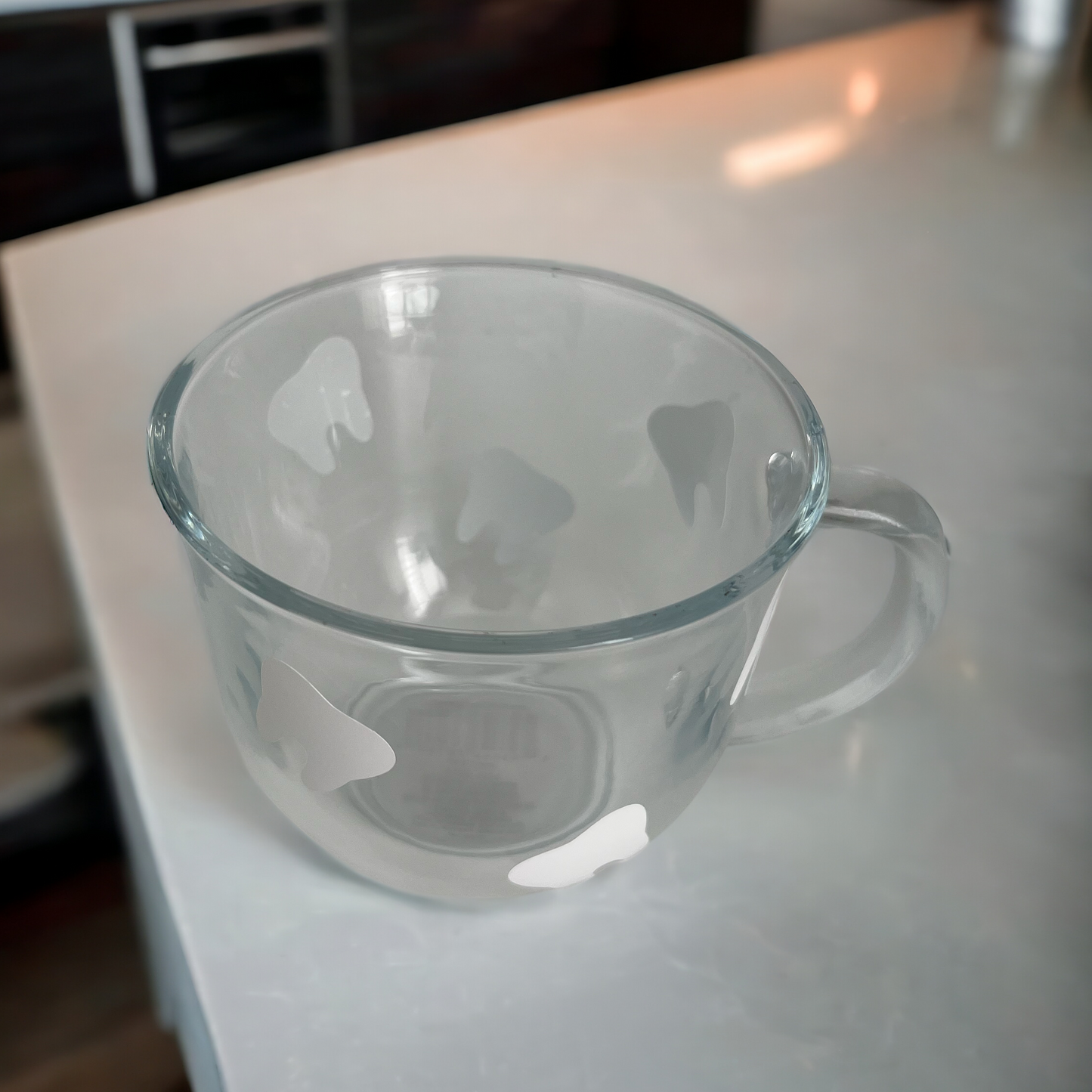 Clear Glass Tooth Coffee Mug - Dental Crazed