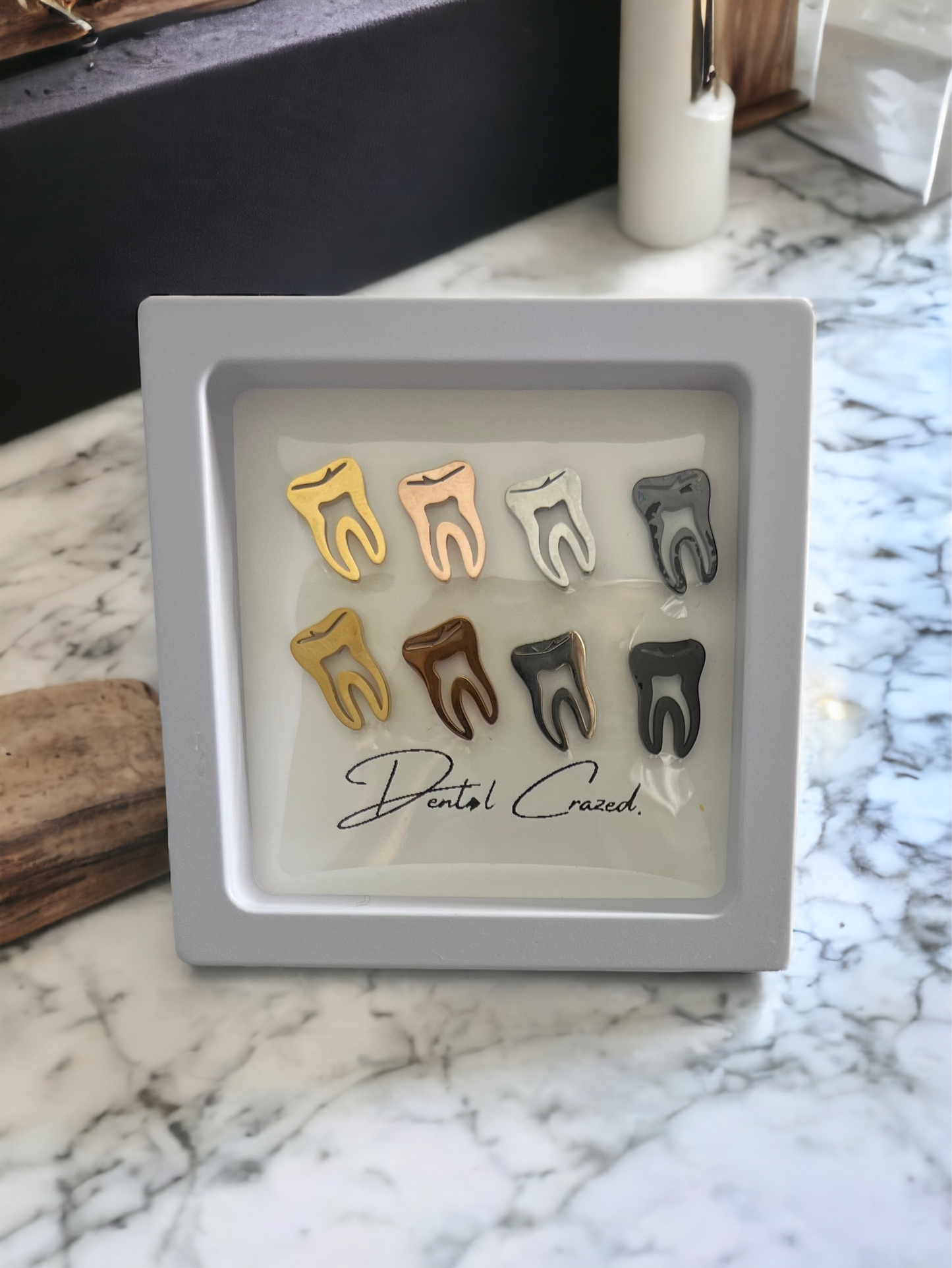 Tooth Stud Earring SET - Dental Crazed SET (all 4 pairs )