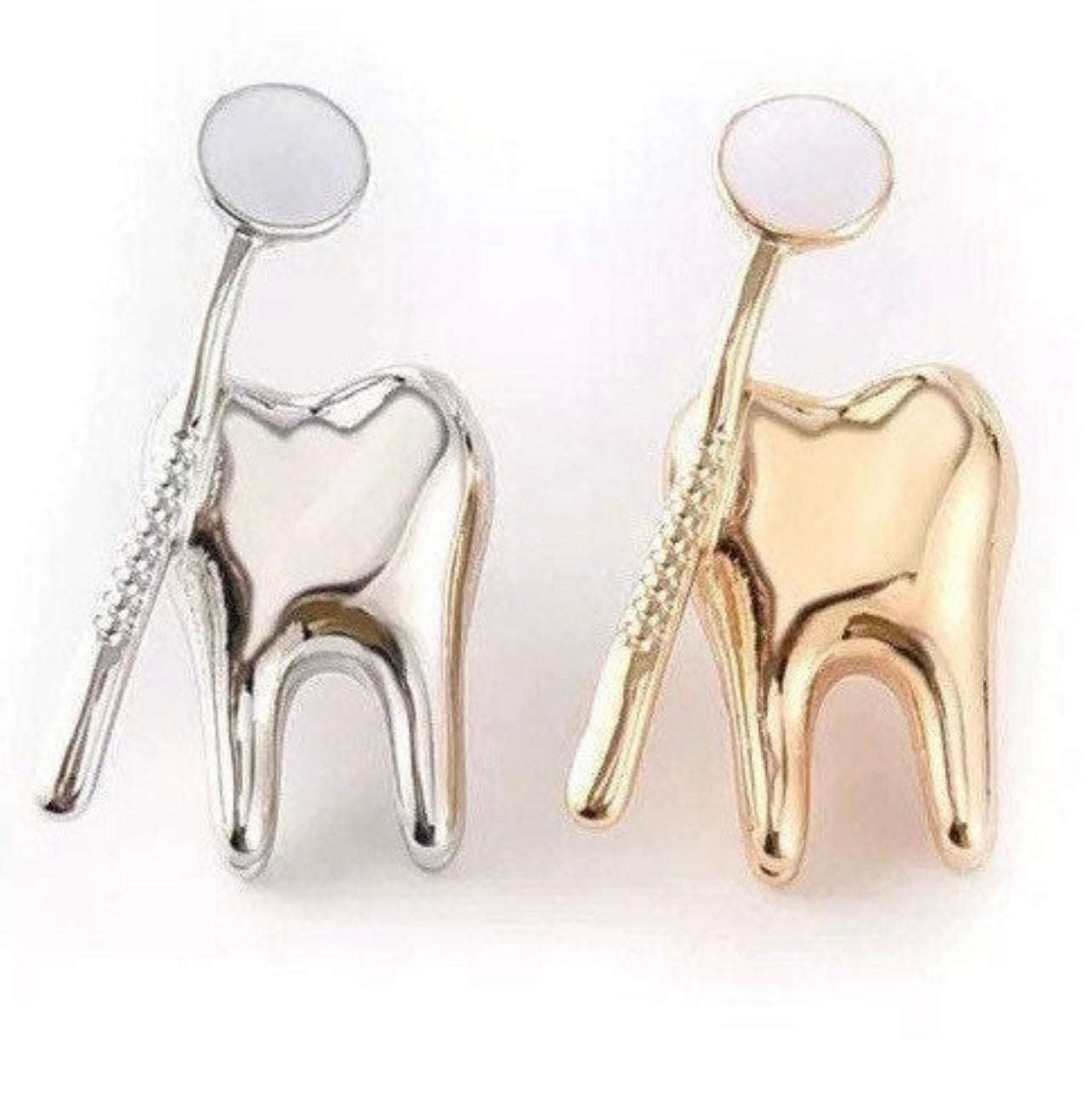 Personalizable Tooth/Mouth Mirror Lapel Pin - Dental Crazed