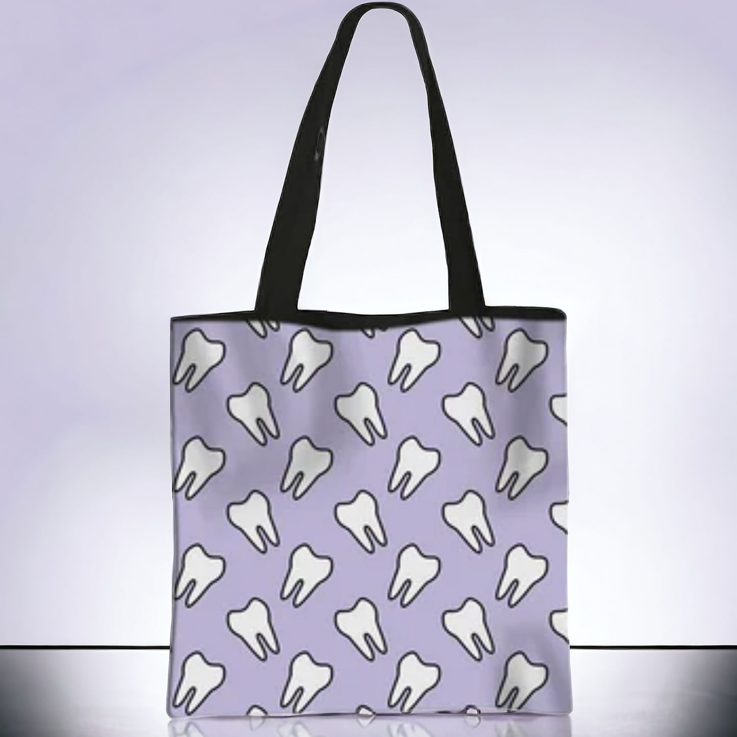 Tooth Tote Bag - Dental Crazed Purple