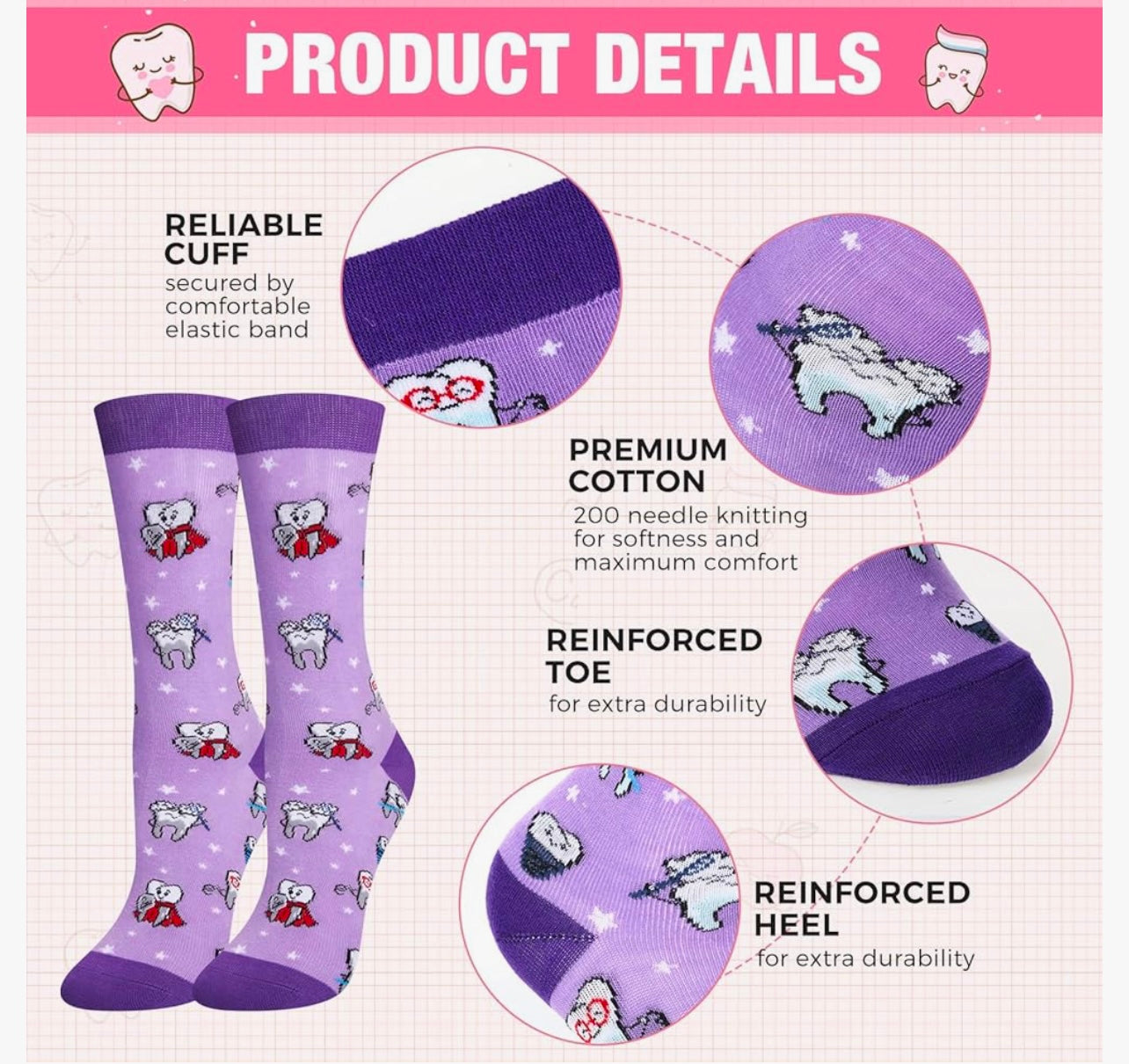 RANDOM Dental Themed Socks