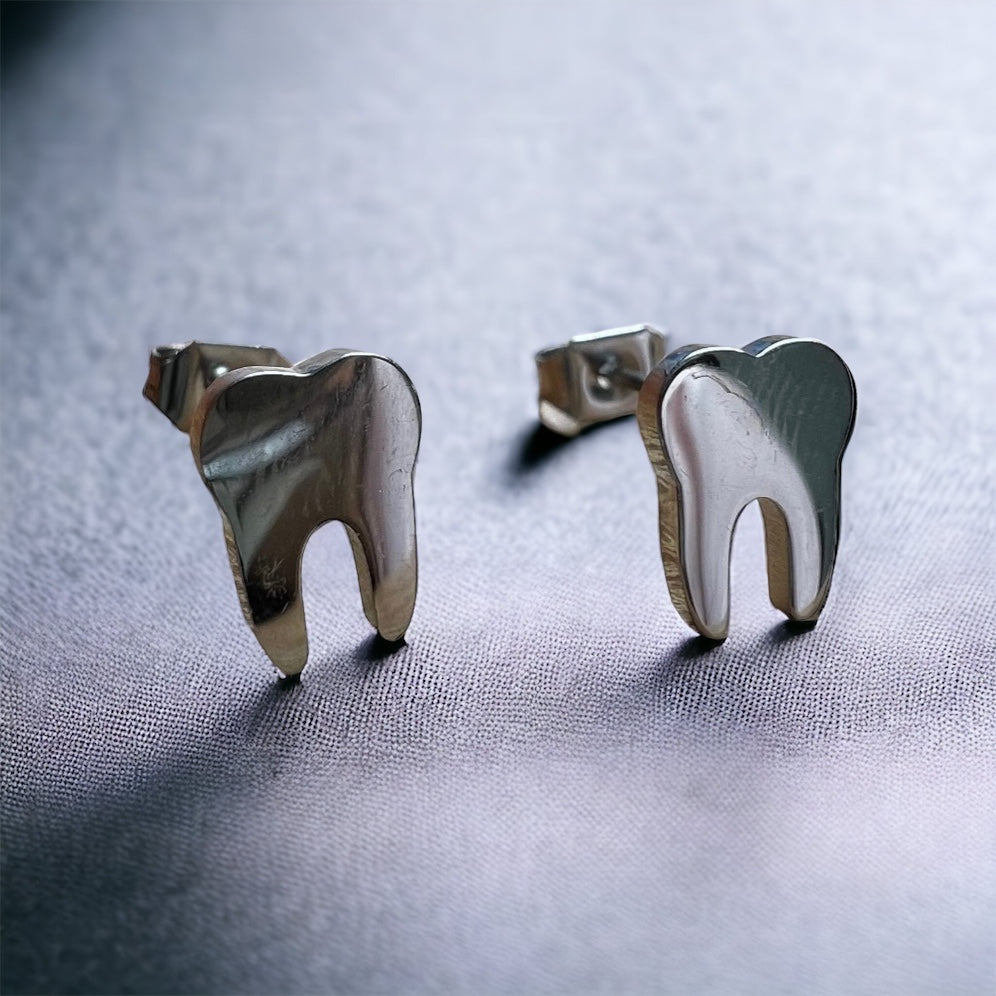 Dainty Tooth Stud Earrings - Dental Crazed