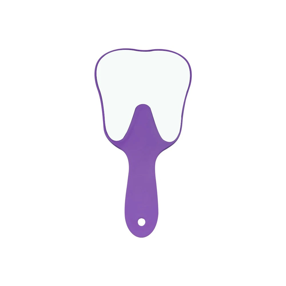 Tooth Shaped Mirror - Dental Crazed Purple