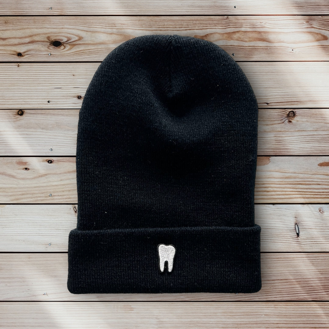 Tooth Beanie - Dental Crazed Black