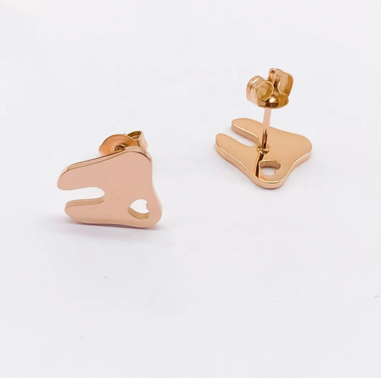 Hollow Heart Tooth Stud Earring SET - Dental Crazed