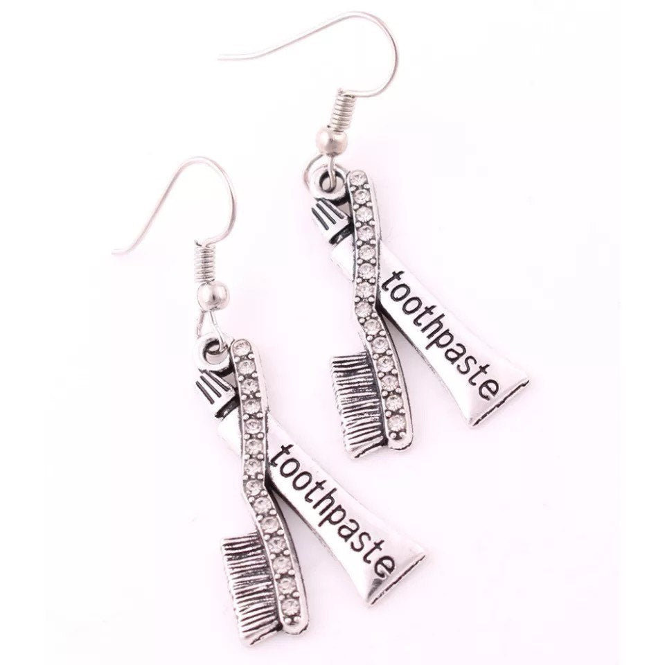 Toothbrush Toothpaste Earrings - Dental Crazed