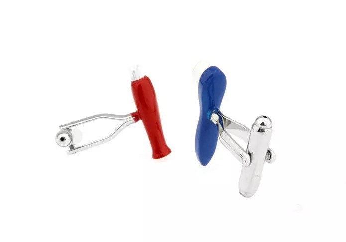 Toothbrush Toothpaste Cufflinks - Dental Crazed