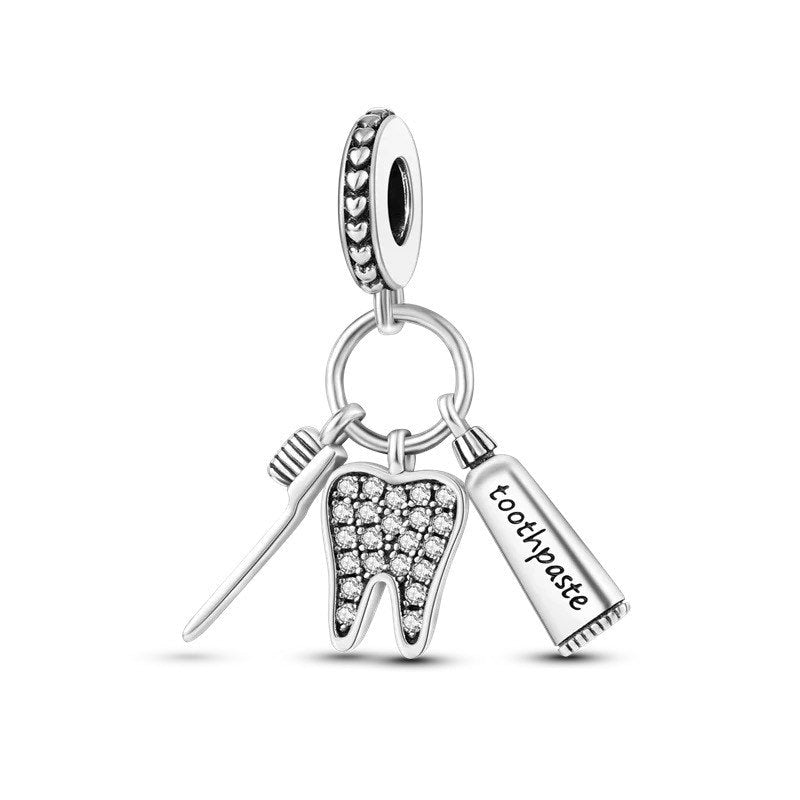 Toothbrush Toothpaste Tooth Charm - Dental Crazed