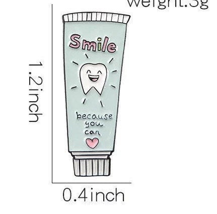 Toothpaste Lapel Pin - Dental Crazed