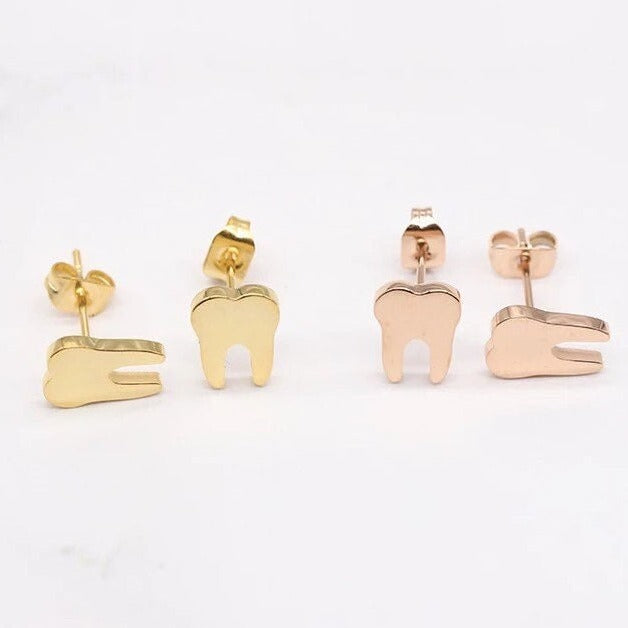 Dainty Tooth Stud Earrings - Dental Crazed