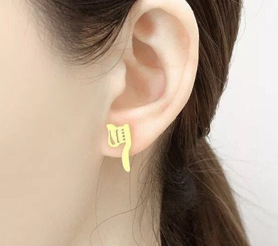 Tooth & Toothbrush Stud Earrings - Dental Crazed