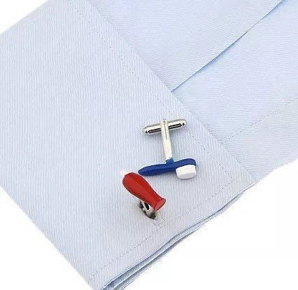 Toothbrush Toothpaste Cufflinks - Dental Crazed