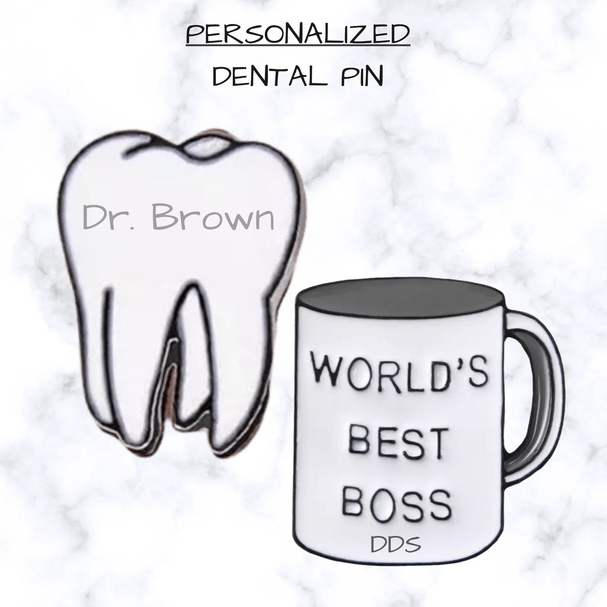 Personalizable Dental Lapel Pin Pack - Dental Crazed