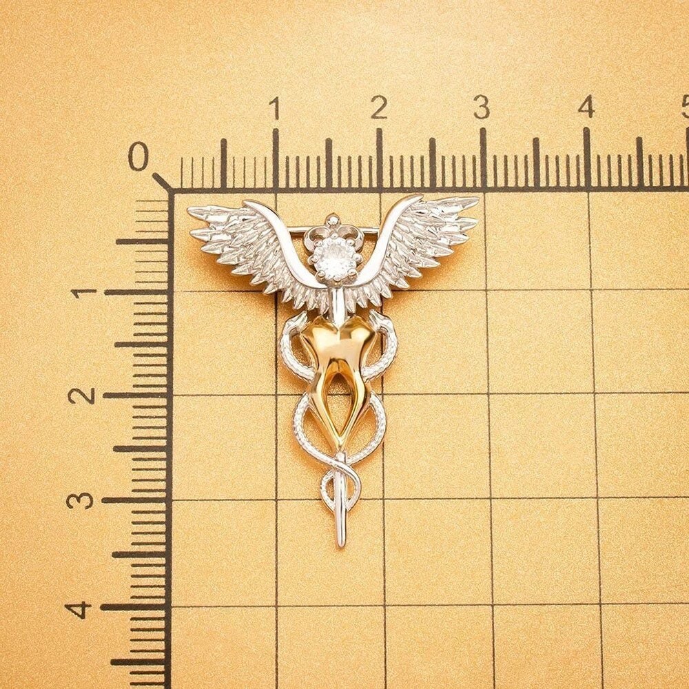 Caduceus Tooth Wings Lapel Pin - Dental Crazed